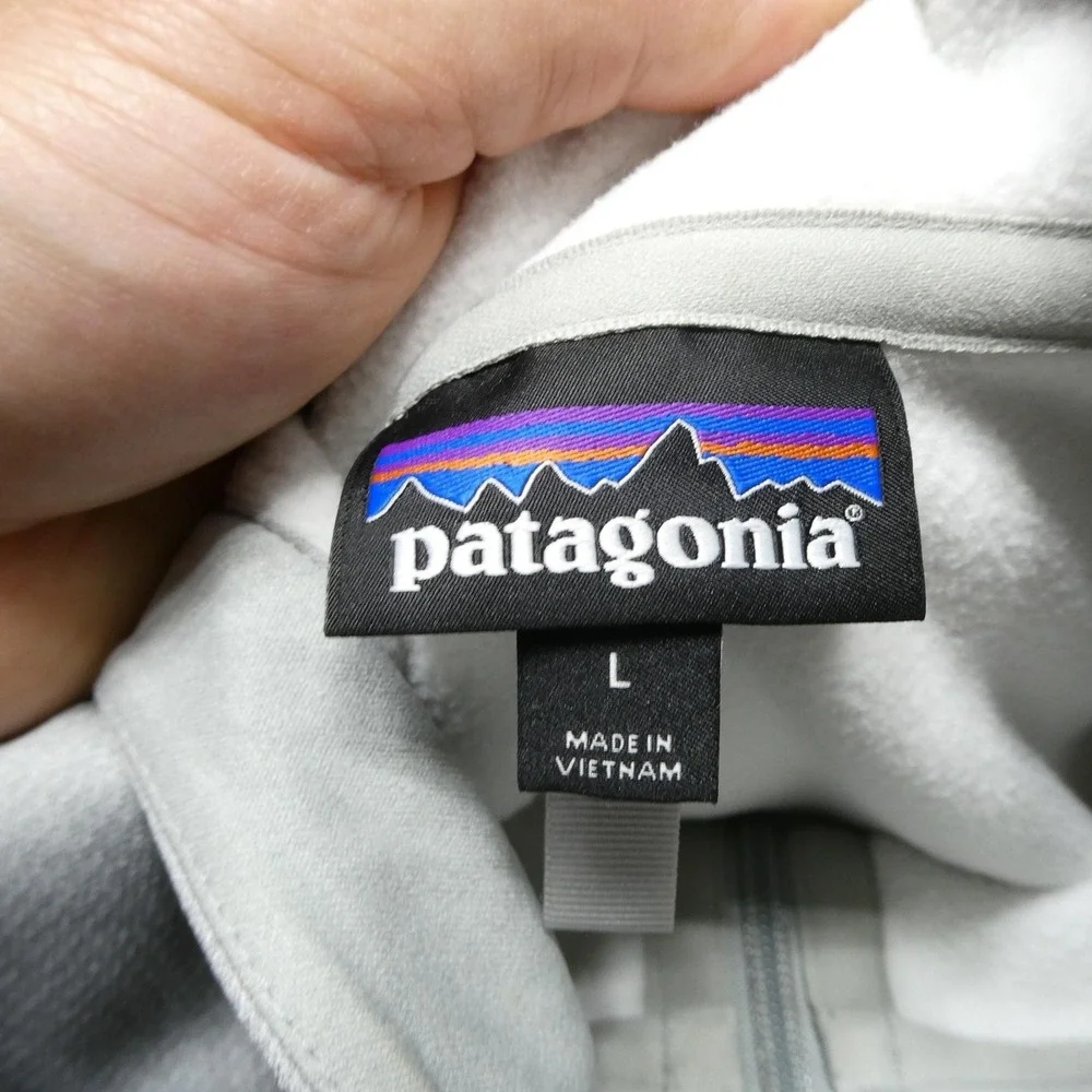 Patagonia Hoodie Womens Large Gray Hooded Full Zip Fleece QS Hockey Training - Picture 5 of 10